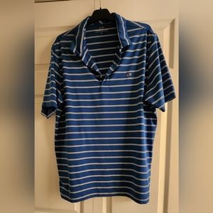 Men's Vineyard Vines Blue with White Stripes Polo
